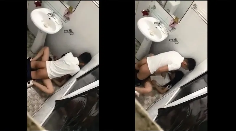 Ghệ say xỉn và cô bạn gái trong phòng tắm nhà hàng